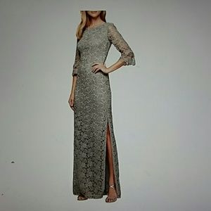 Alex Evenings Grey Dress Size 14